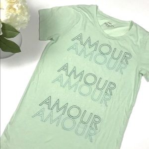 J Crew Collector Tee Embroidered Amour Love